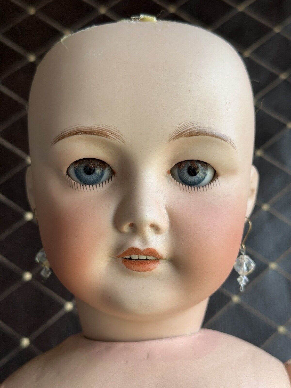Large Antique French 26” SFBJ 301 Bisque Head Bride Doll Working Crier