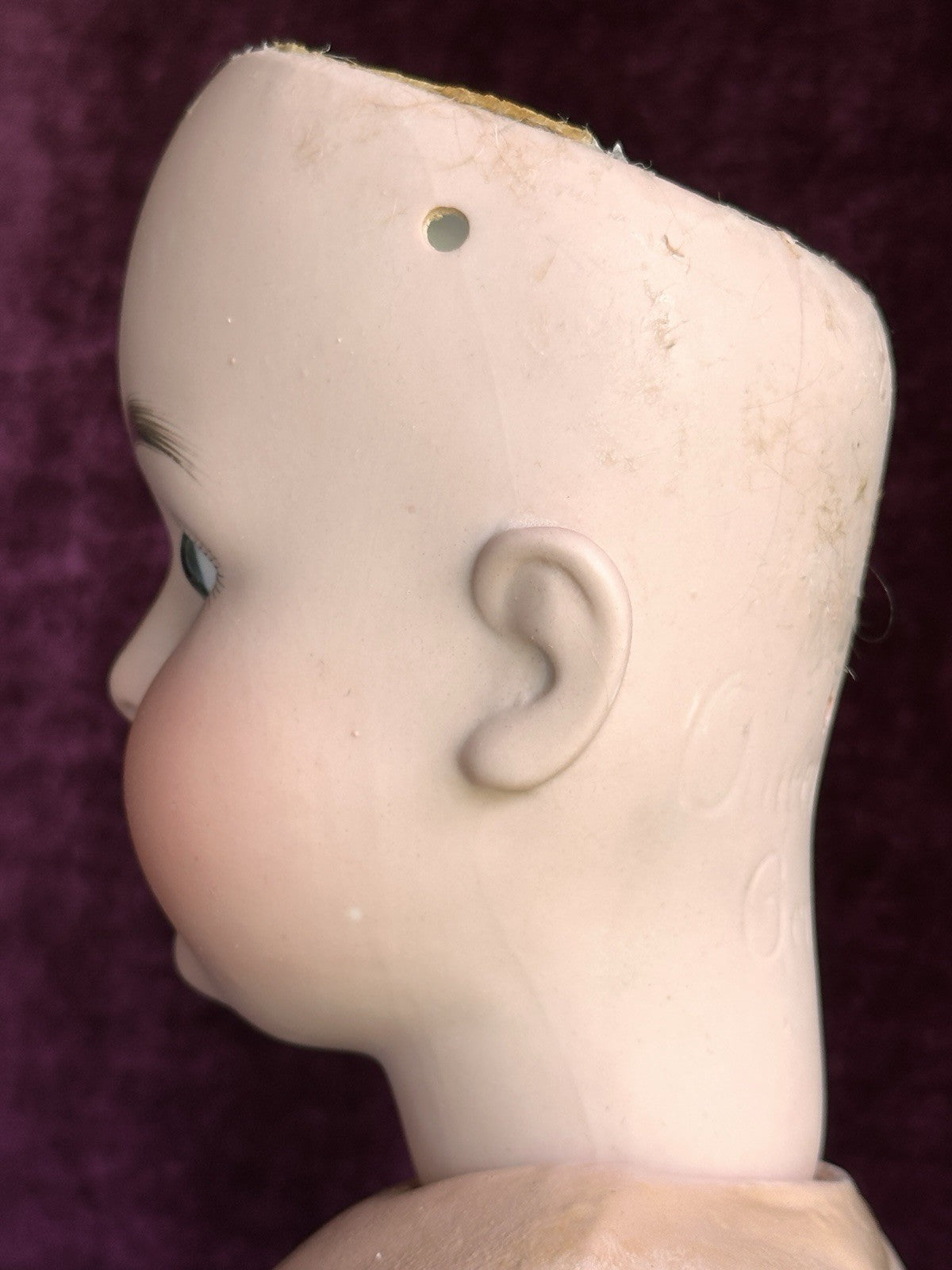 Antique German 25” Queen Louise Doll Bisque Head Composition Body