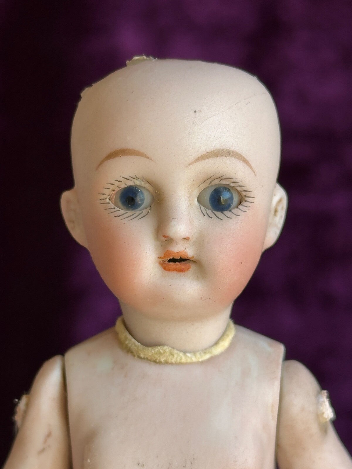 Antique German 5.375” Simon Halbig 890 All Bisque Mignonette Doll
