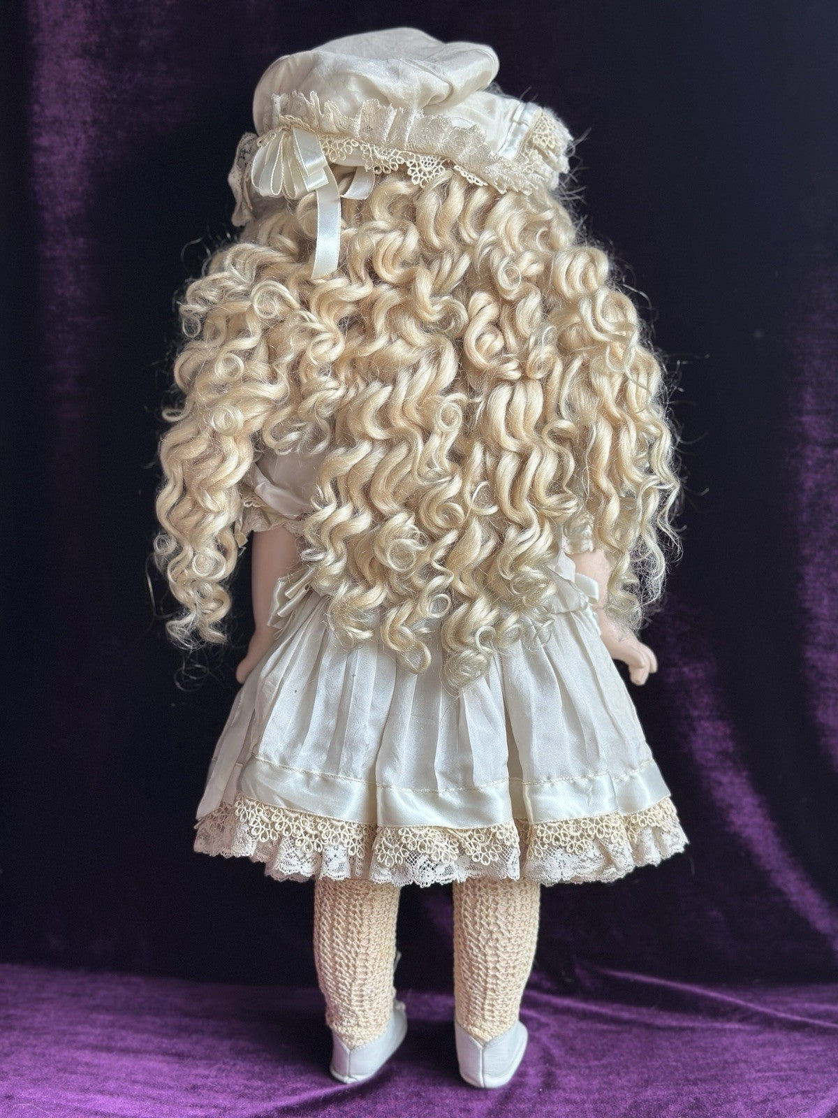 Vintage Porcelain/Comp. 22” Artist Reproduction of Antique French Bru Jne Doll