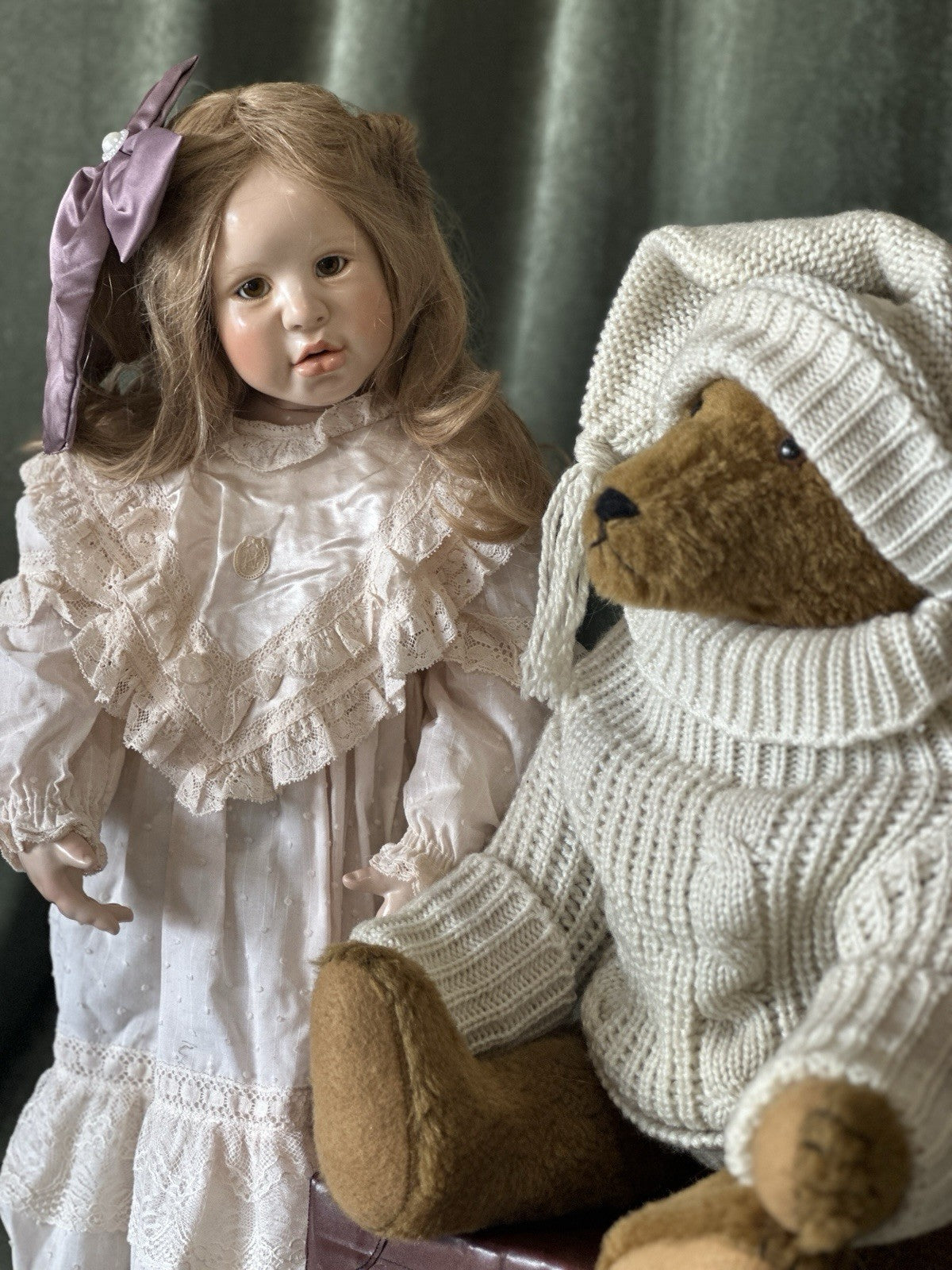 Collectible Artist Susan Krey Baby 26” Doll “Veronica” Wax Over Porcelain LE 25