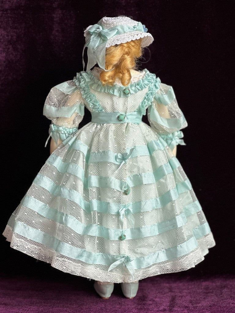 Collectible 15” Porcelain Reproduction of Antique French Huret Fashion Doll