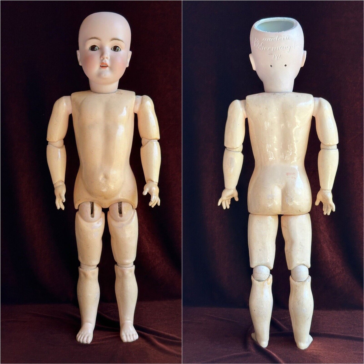 Antique German 26” Kestner 171 Bisque Head Doll