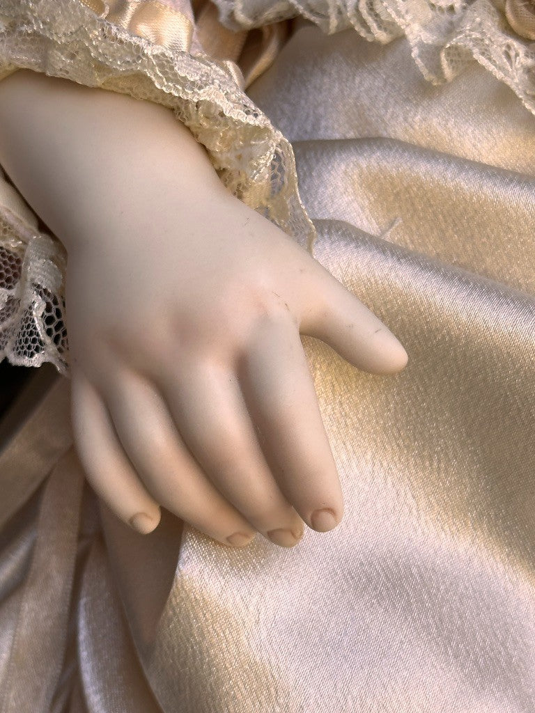 Large Mary Benner 32" Porcelain Repro of French Bru Jne Bebe Bride Doll LE 400