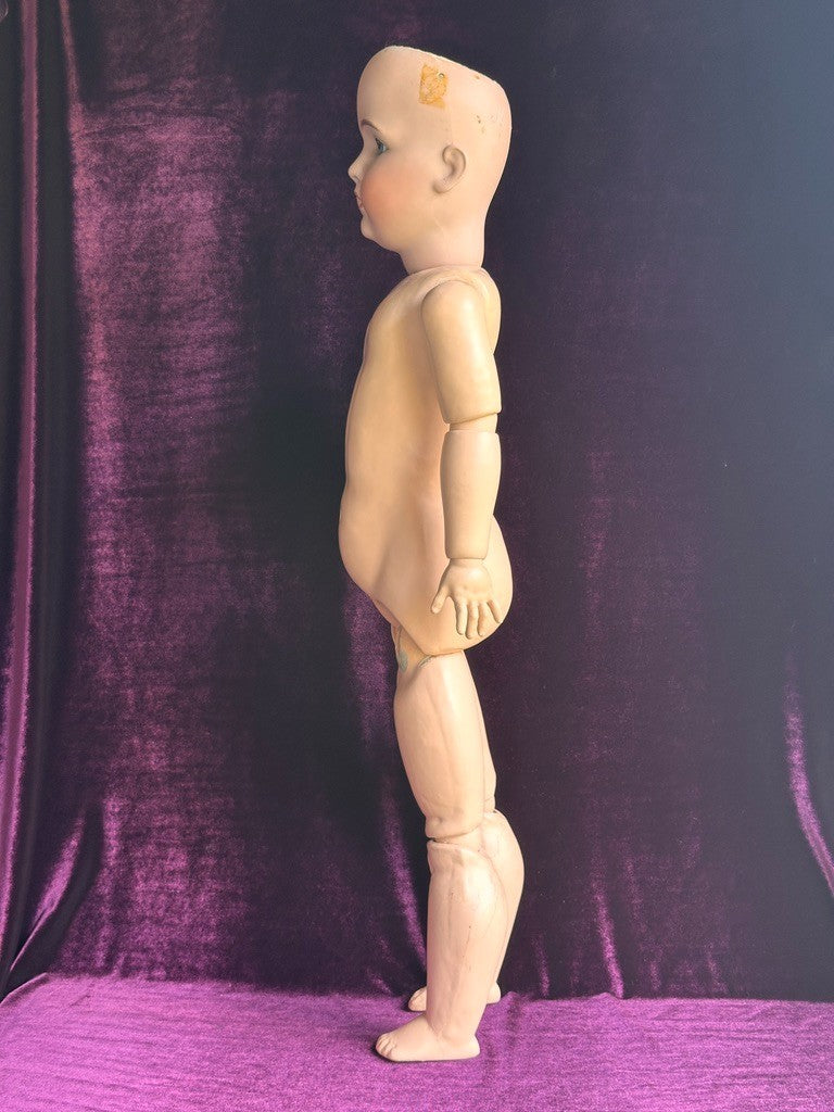 Large Lifelike Antique German 30” Kestner 171 Bisque Head Doll