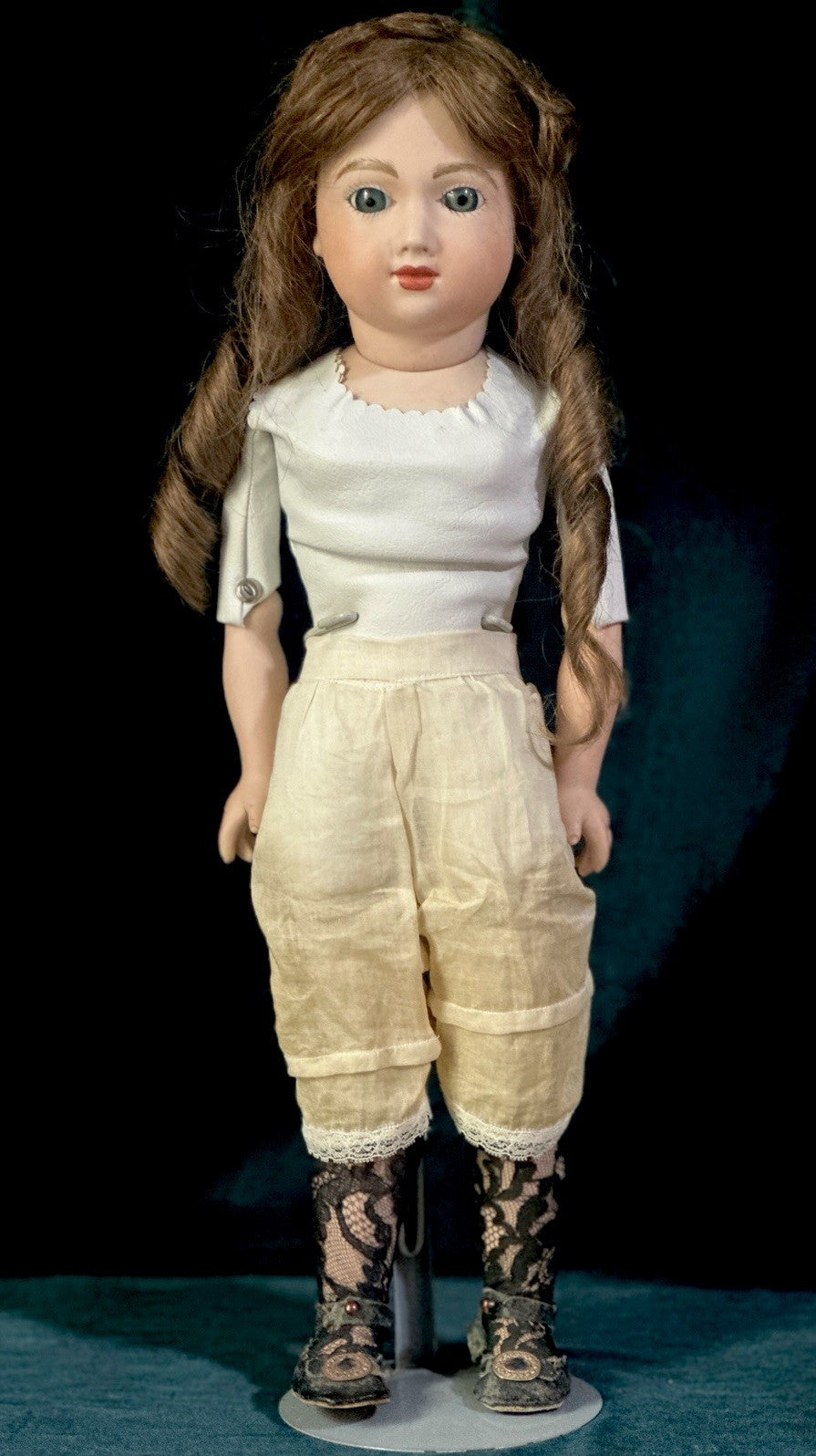 Vintage Reproduction of Antique French Andre Thuillier A.T. 18” Doll
