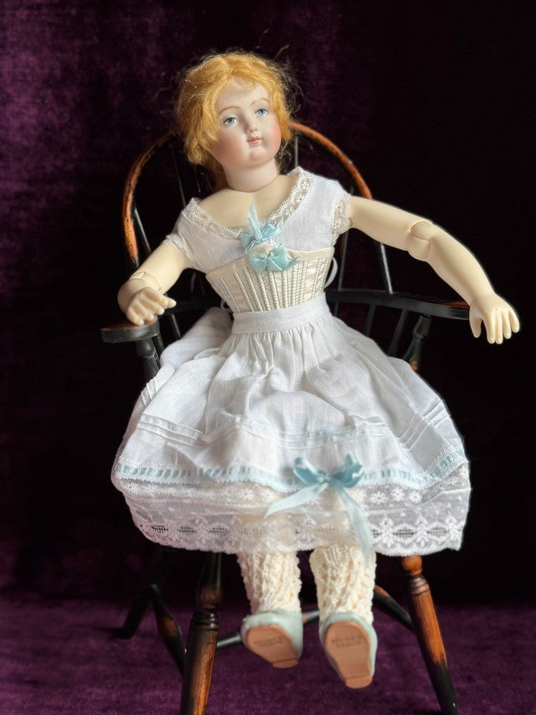 Collectible 15” Porcelain Reproduction of Antique French Huret Fashion Doll