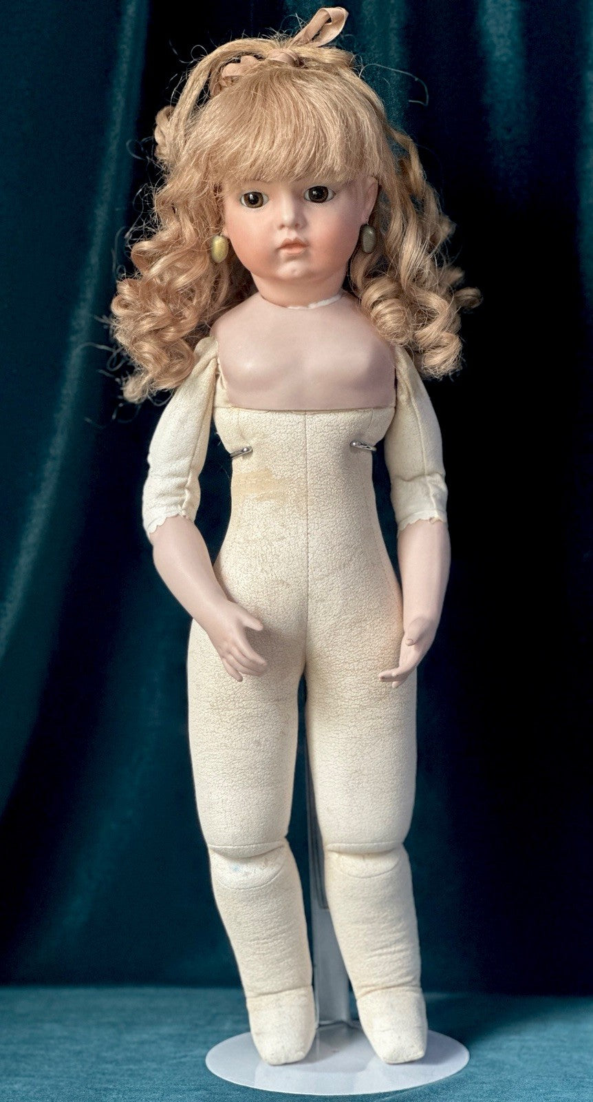 Vintage Artist Reproduction of Antique French Bru Jne 20” Doll Porcelain Head