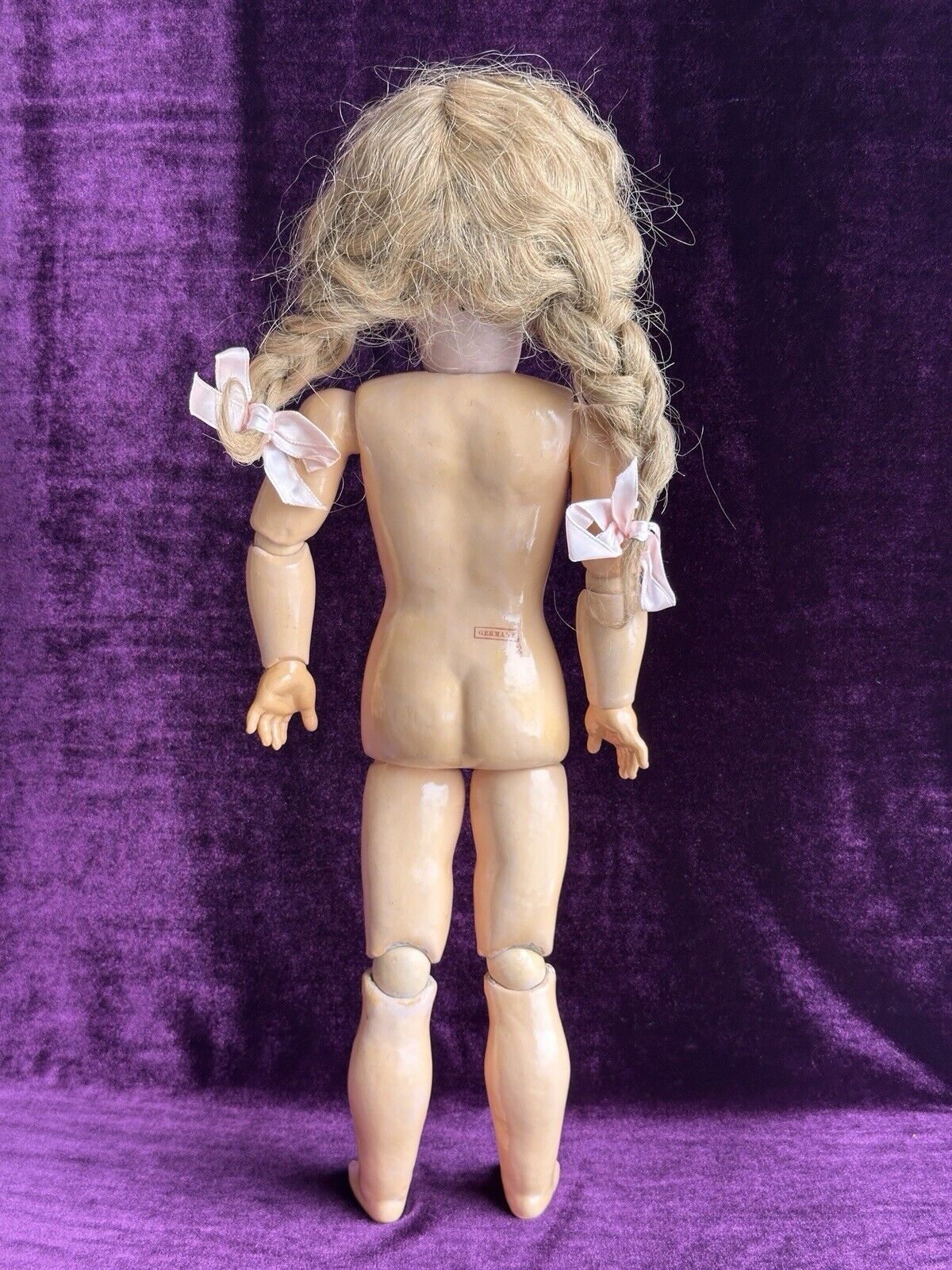 Antique German 19” Early Kestner 143 Bisque Head Doll