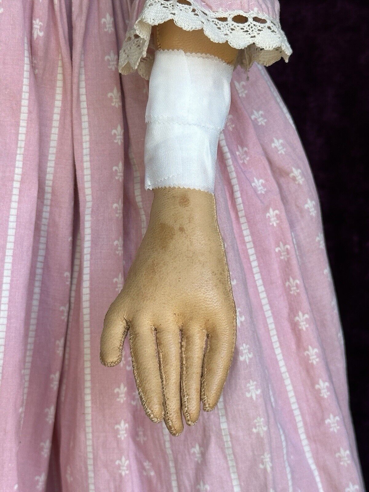 Large Antique American Greiner #10 Papier Mache Head Doll Restored by Emma Clear