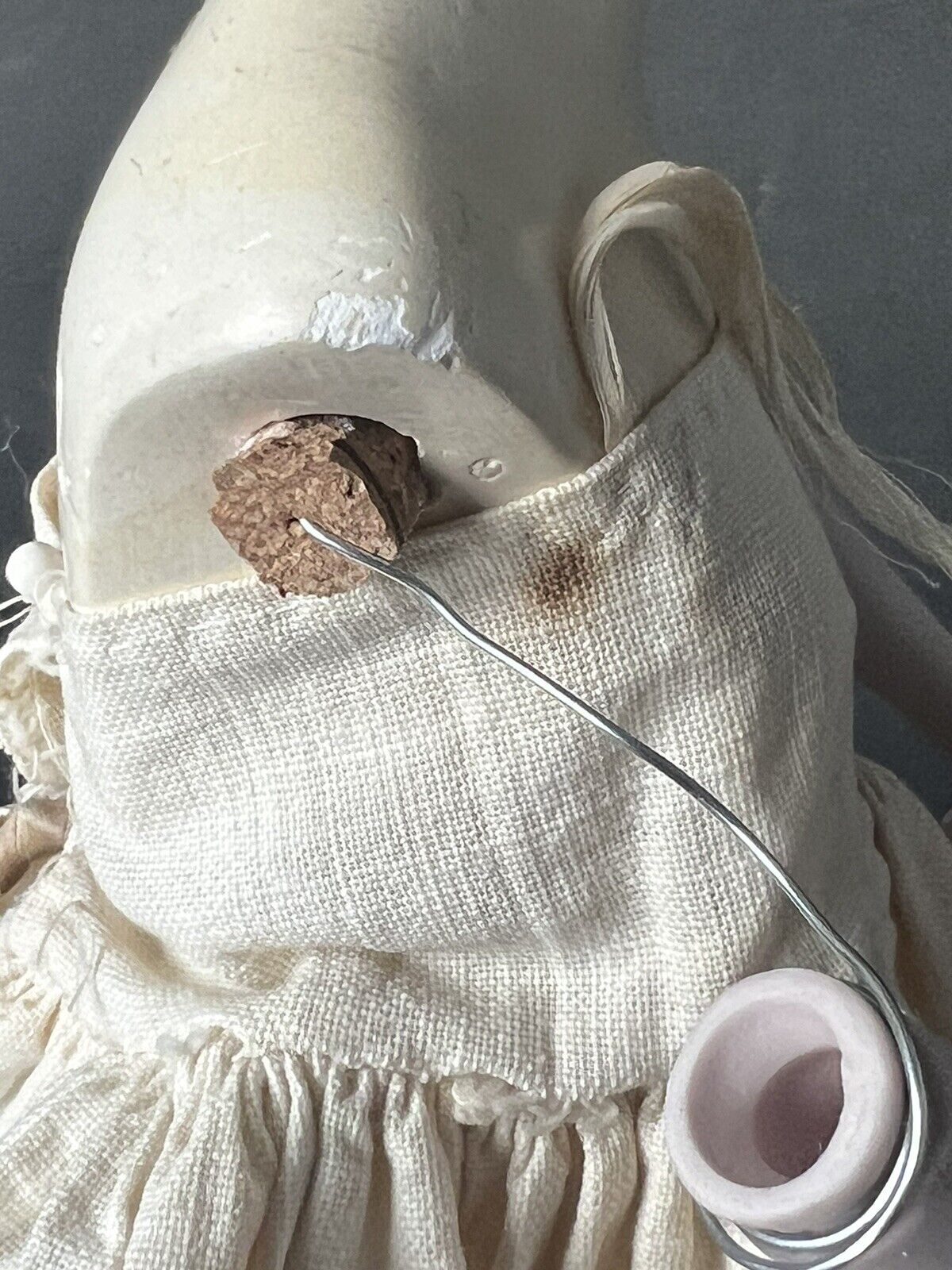 Antique Art Deco French (?) Chalkware Boudoir Lamp Doll