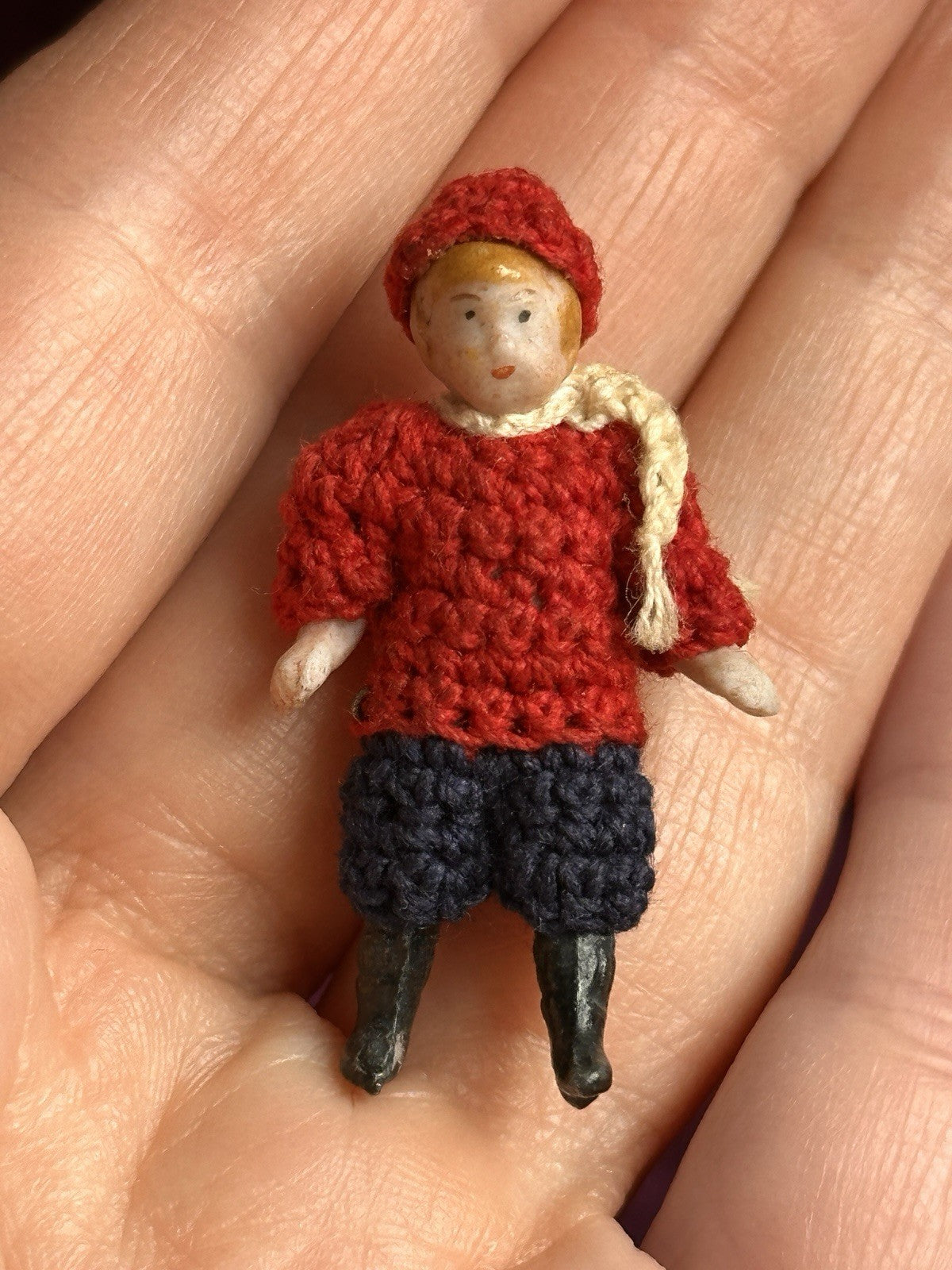 Antique Carl Horn Hertwig Set Of 3 Miniature/tiny German Bisque, Dolls
