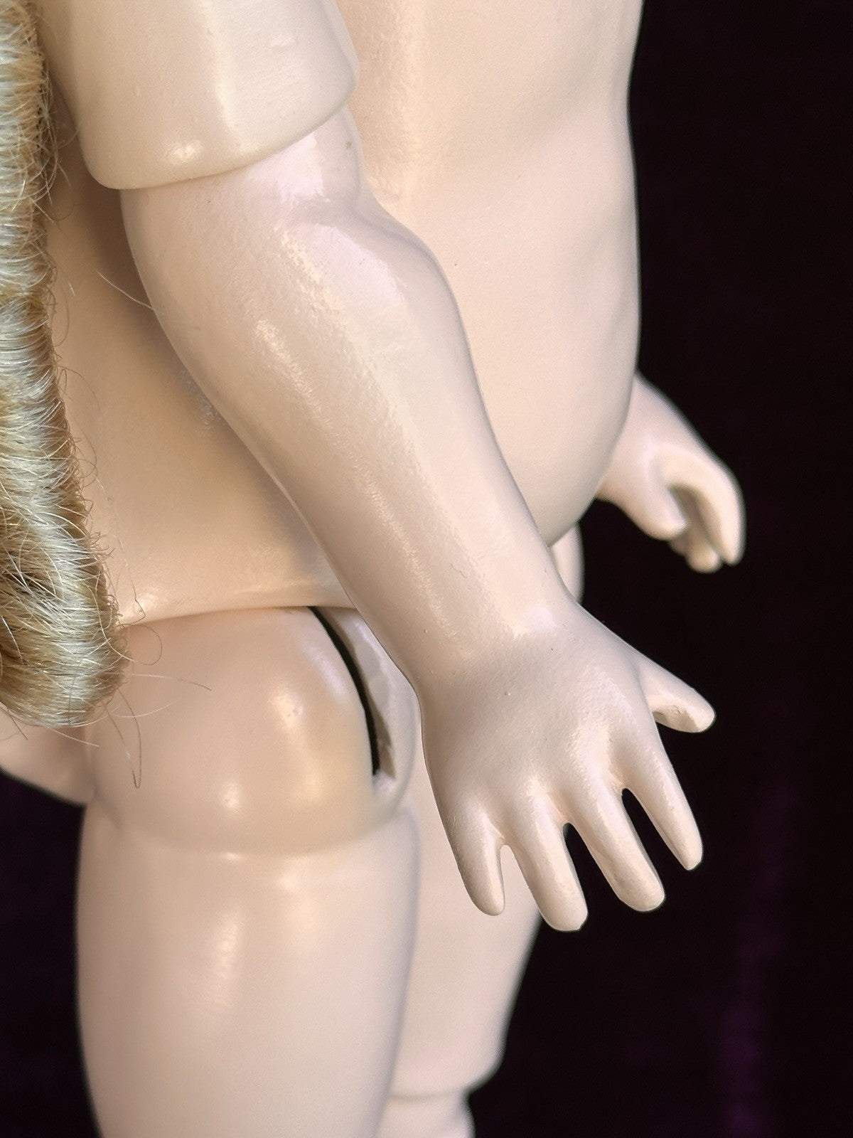 Vintage 17” Porcelain Compo Reproduction of Antique French Jumeau Triste Doll