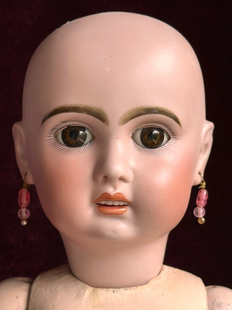 Antique French 22” Tete Jumeau 1907 Bisque Head Doll