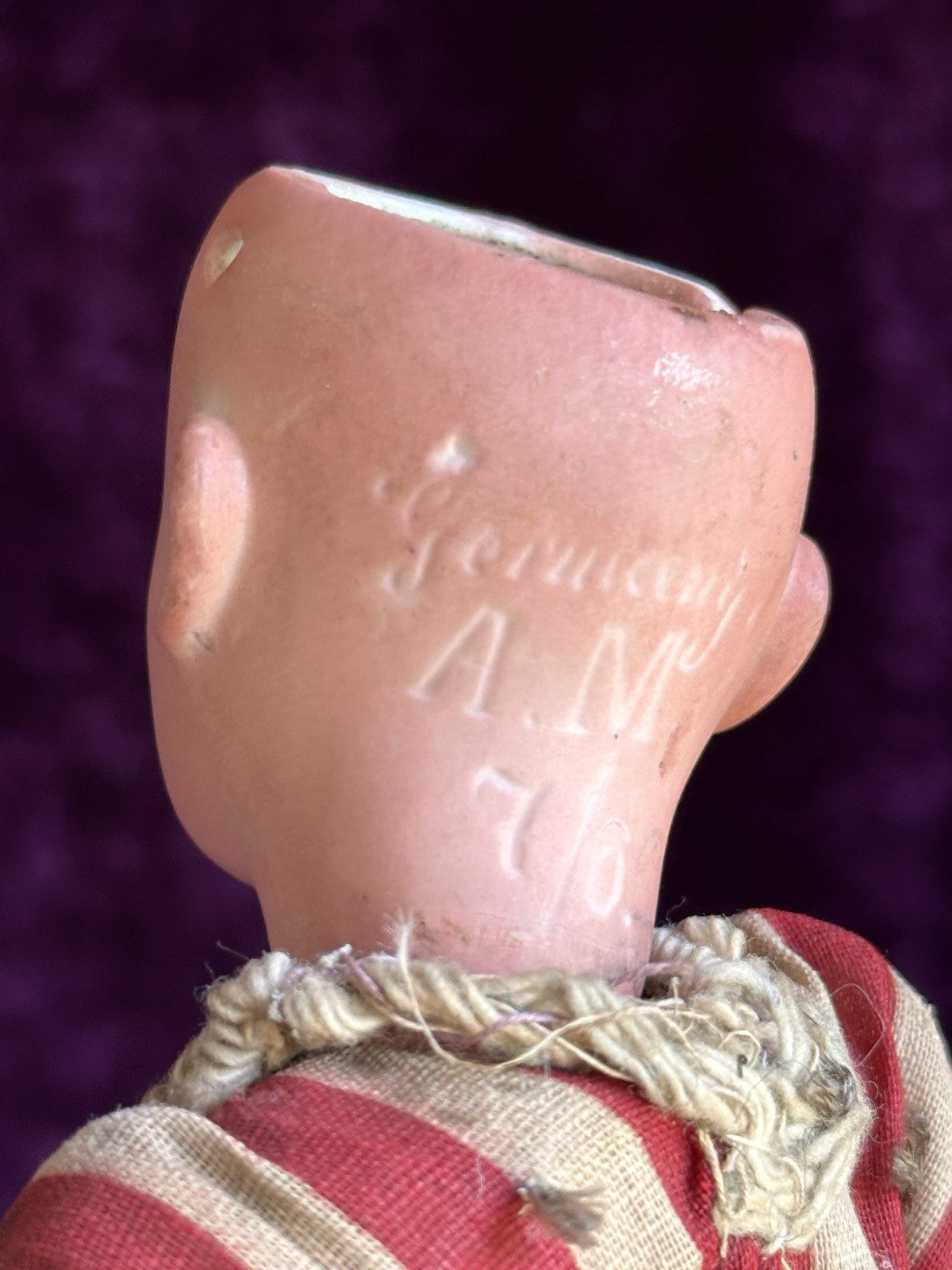 Antique German 8.5” Armand Marseille Native American Indian Bisque Head Doll