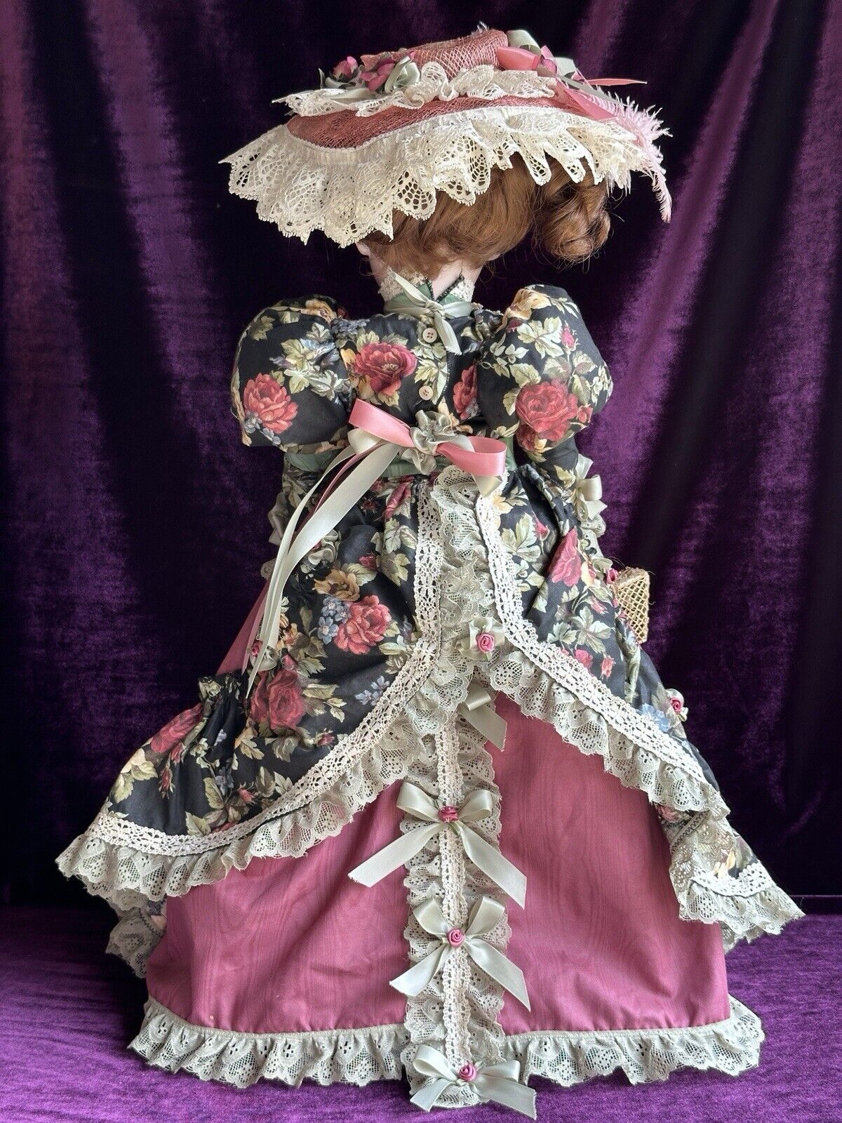 Antique German 24” Queen Louise Bisque Head Doll