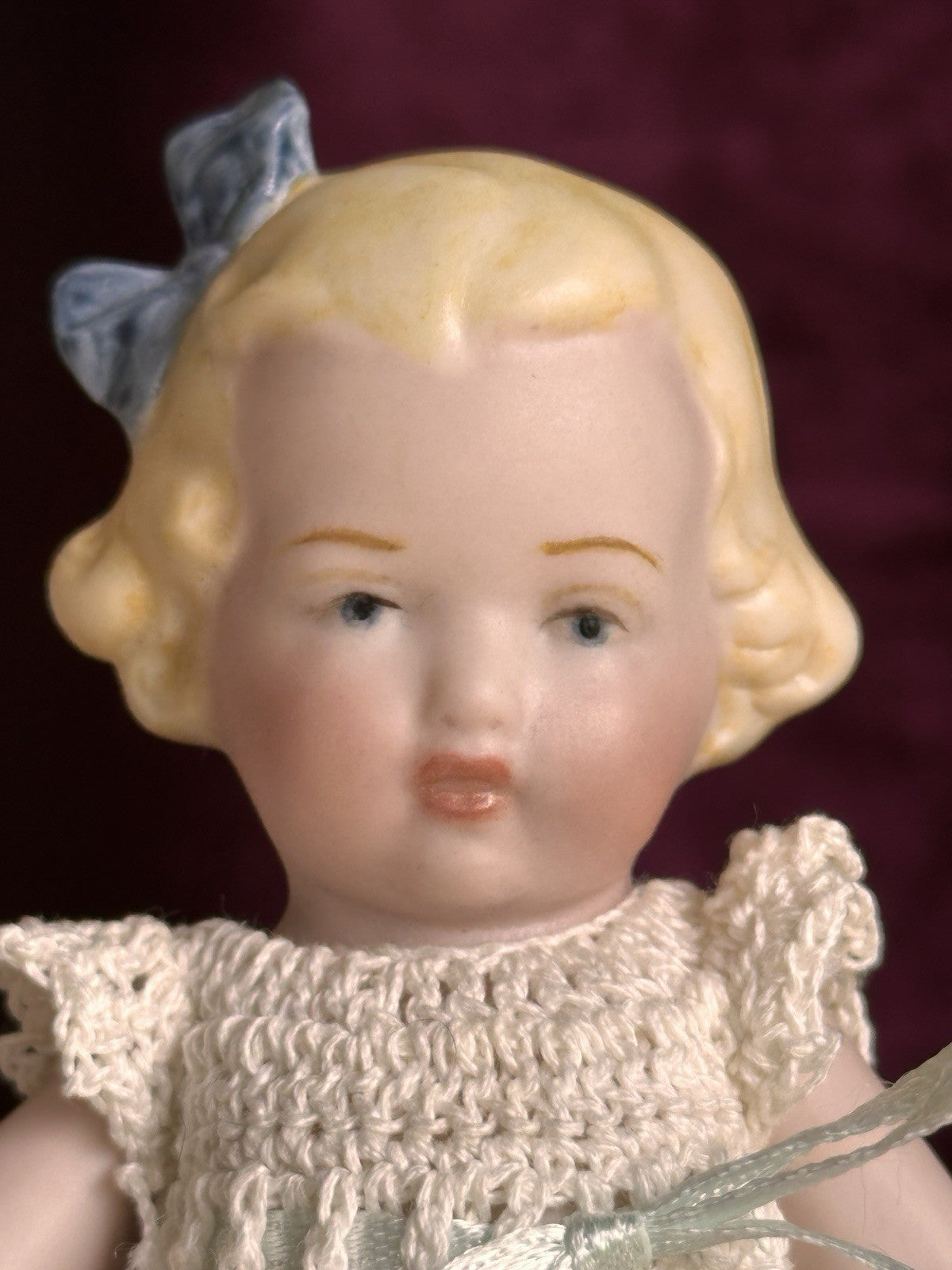 All Porcelain 5.5” Reproduction of Antique German Limbach Girl Doll