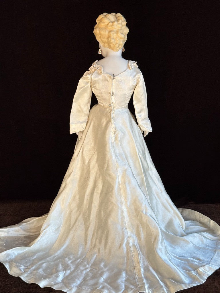 Vintage 1967 Reproduction of Turned Bisque Head Parian 18.5” Fashion Lady Doll