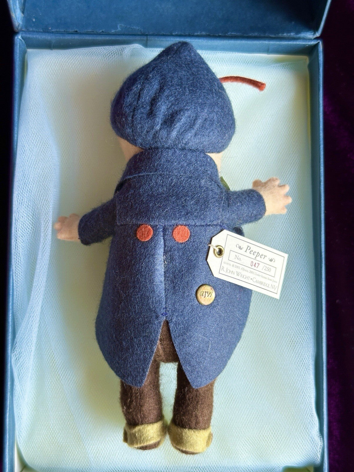 Collectible 6” John Wright Peeper Kewpie Bug Felt Doll in Box LE 250