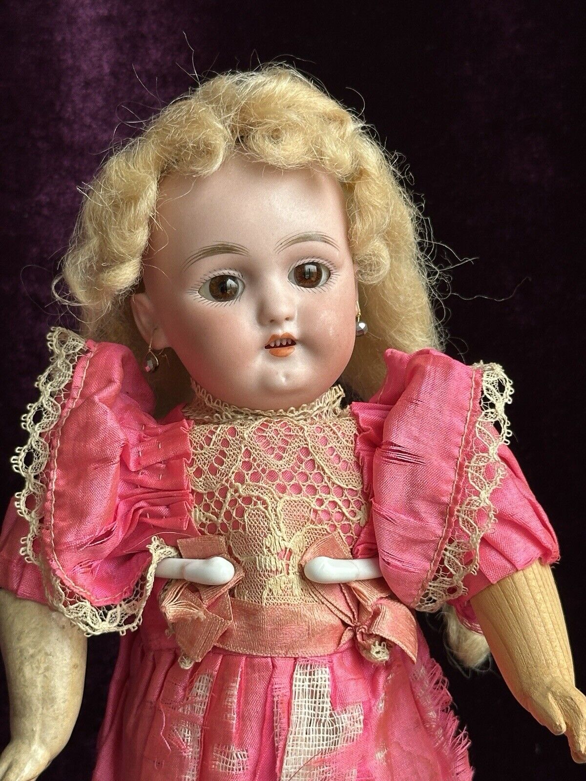 Antique German 11.5” Simon Halbig 1079 Bisque Head Doll
