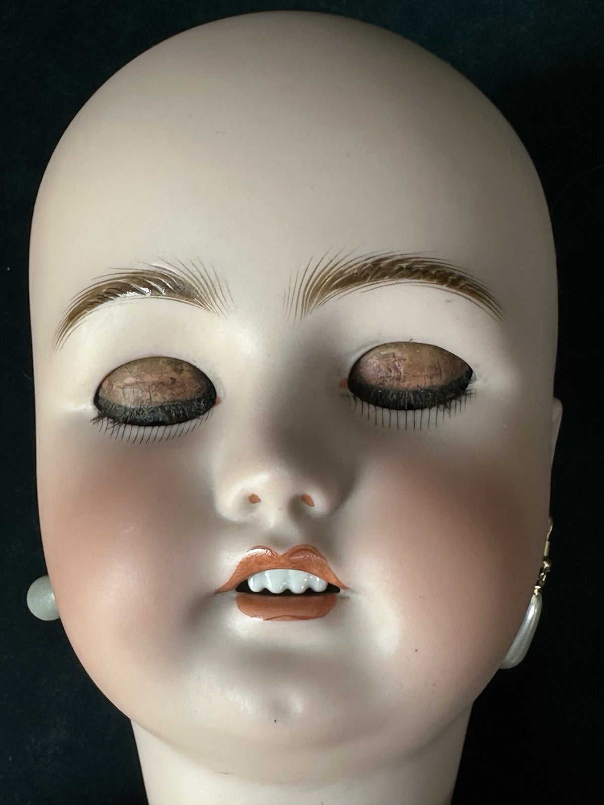 Antique German Simon Halbig and C.M. Bergmann Bisque Head 28” Doll