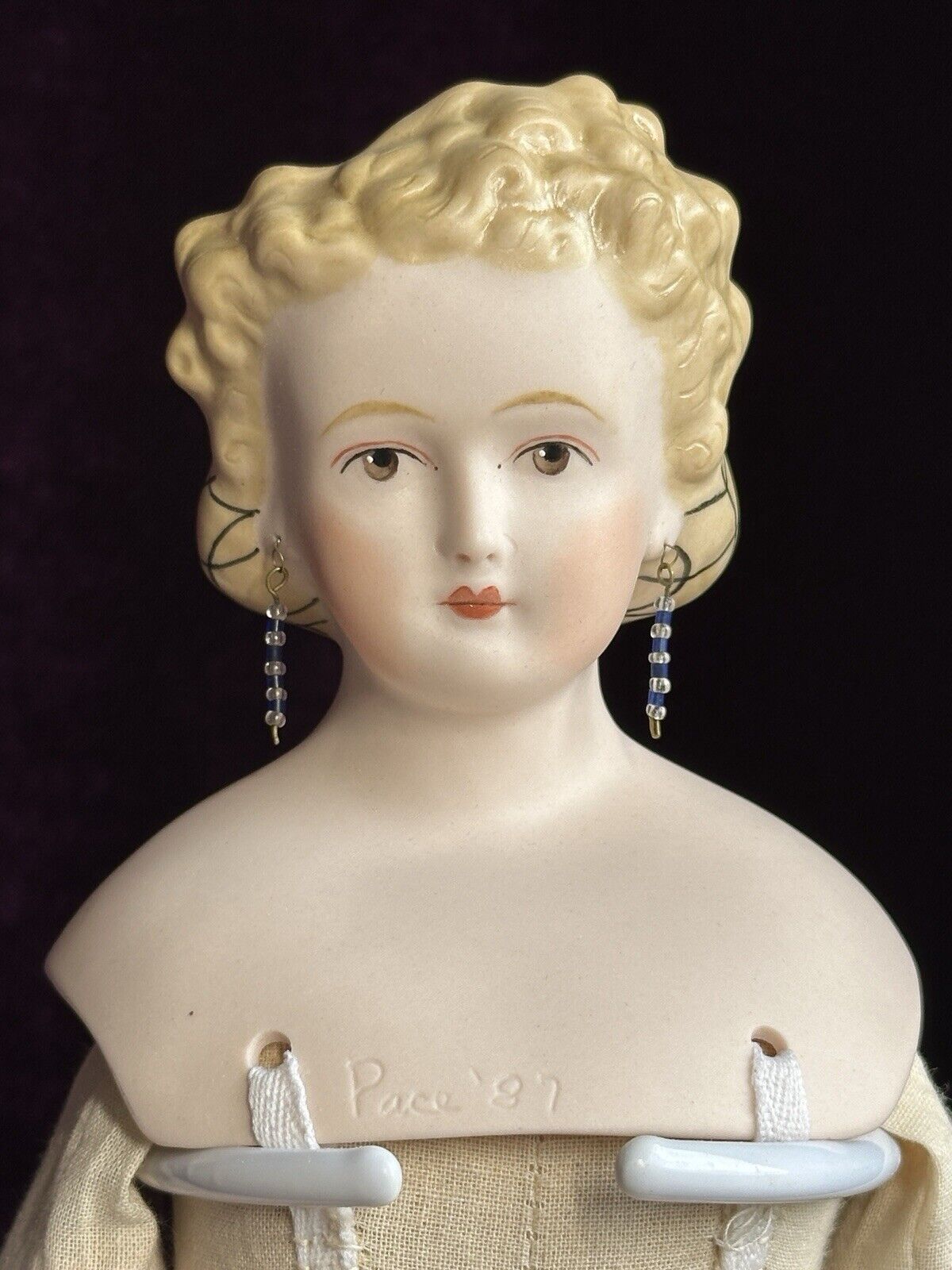 Vintage 17.5” Reproduction of Parian Porcelain Doll from Emma Clear Mold