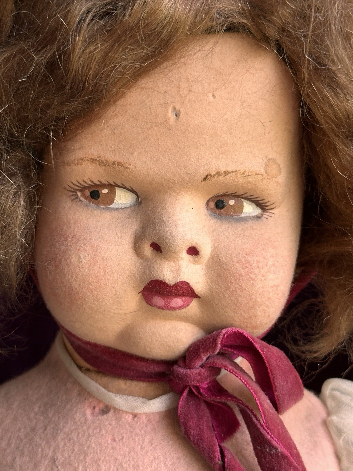 Vintage Italian Lenci Grugnetto 1500 Series Felt Grumpy 19” Doll