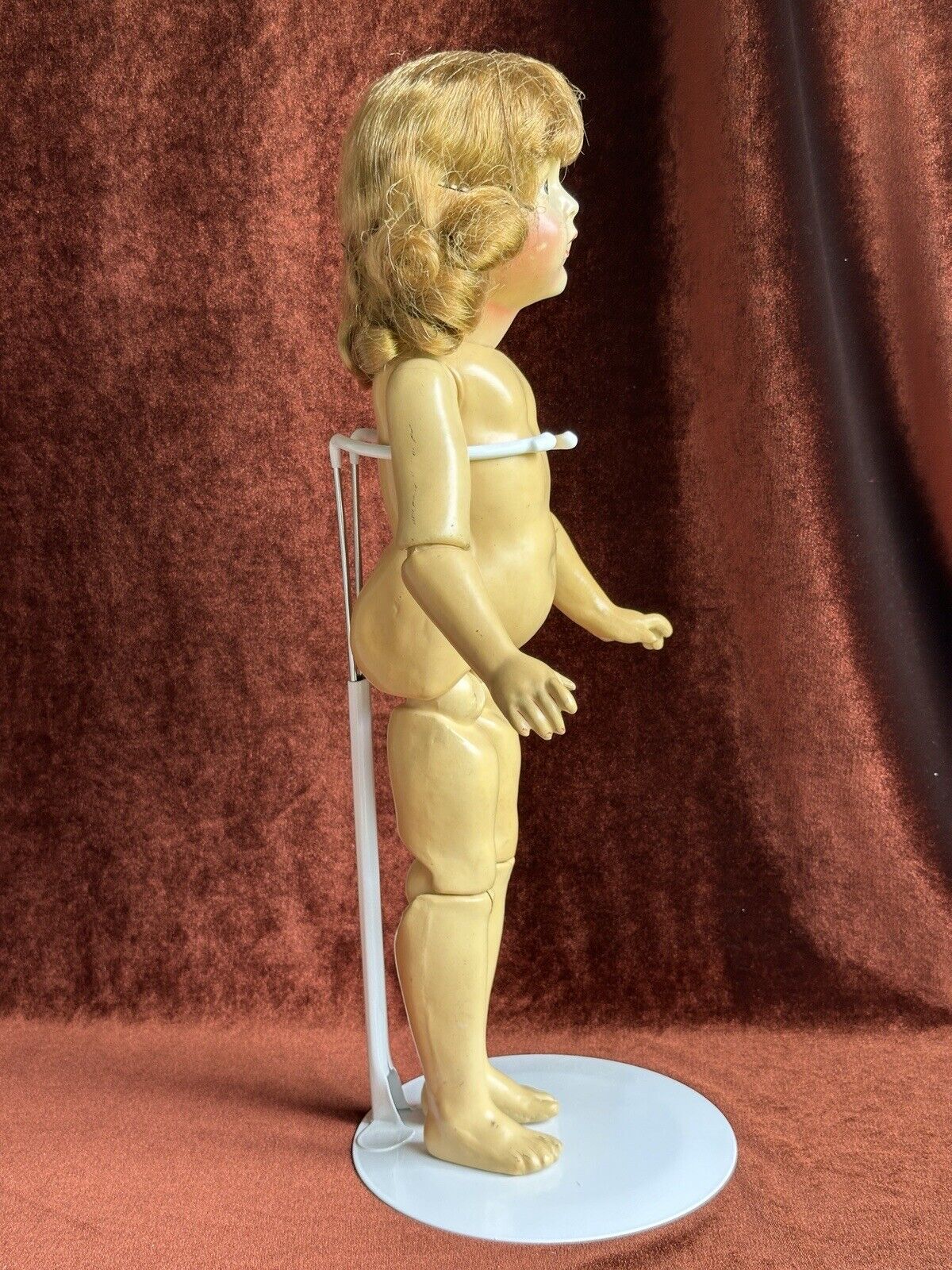 Unidentified Antique 19” American (?) German (?) Composition Jointed Girl Doll