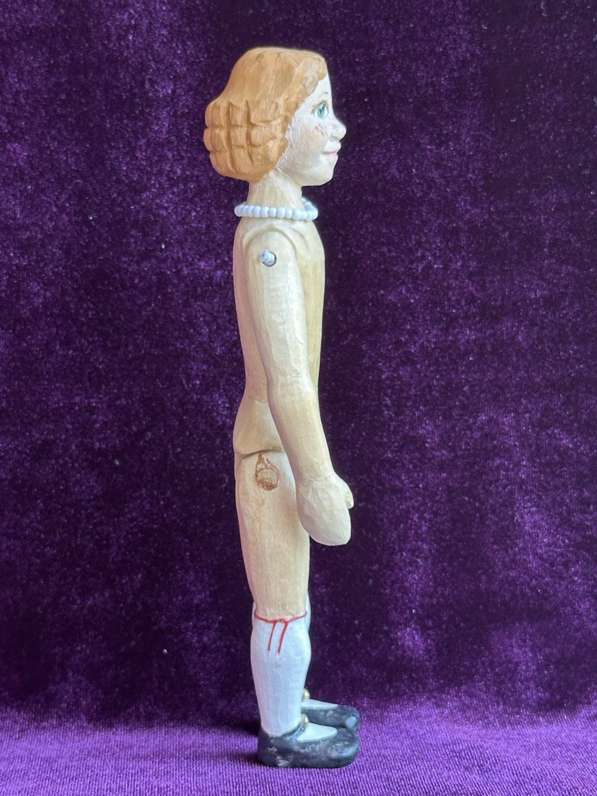 Lot of 2 Hand Carved Hitty Dolls by Natalie Cooper