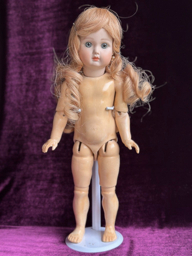 Vintage 17" Porcelain Composition Reproduction of Antique French Steiner Doll
