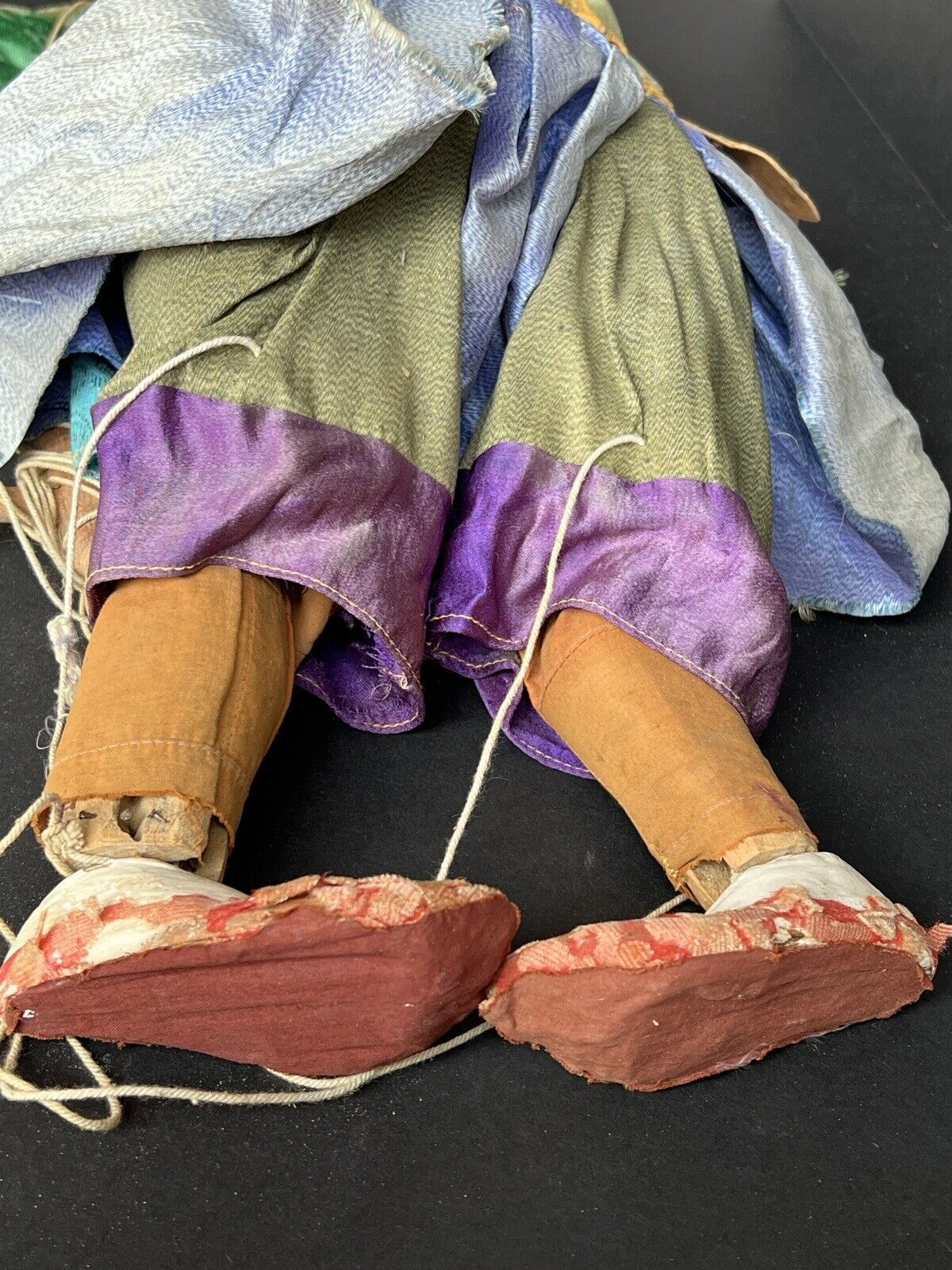 Antique Asian Burmese Folk Art Wooden Puppet Marionette Doll