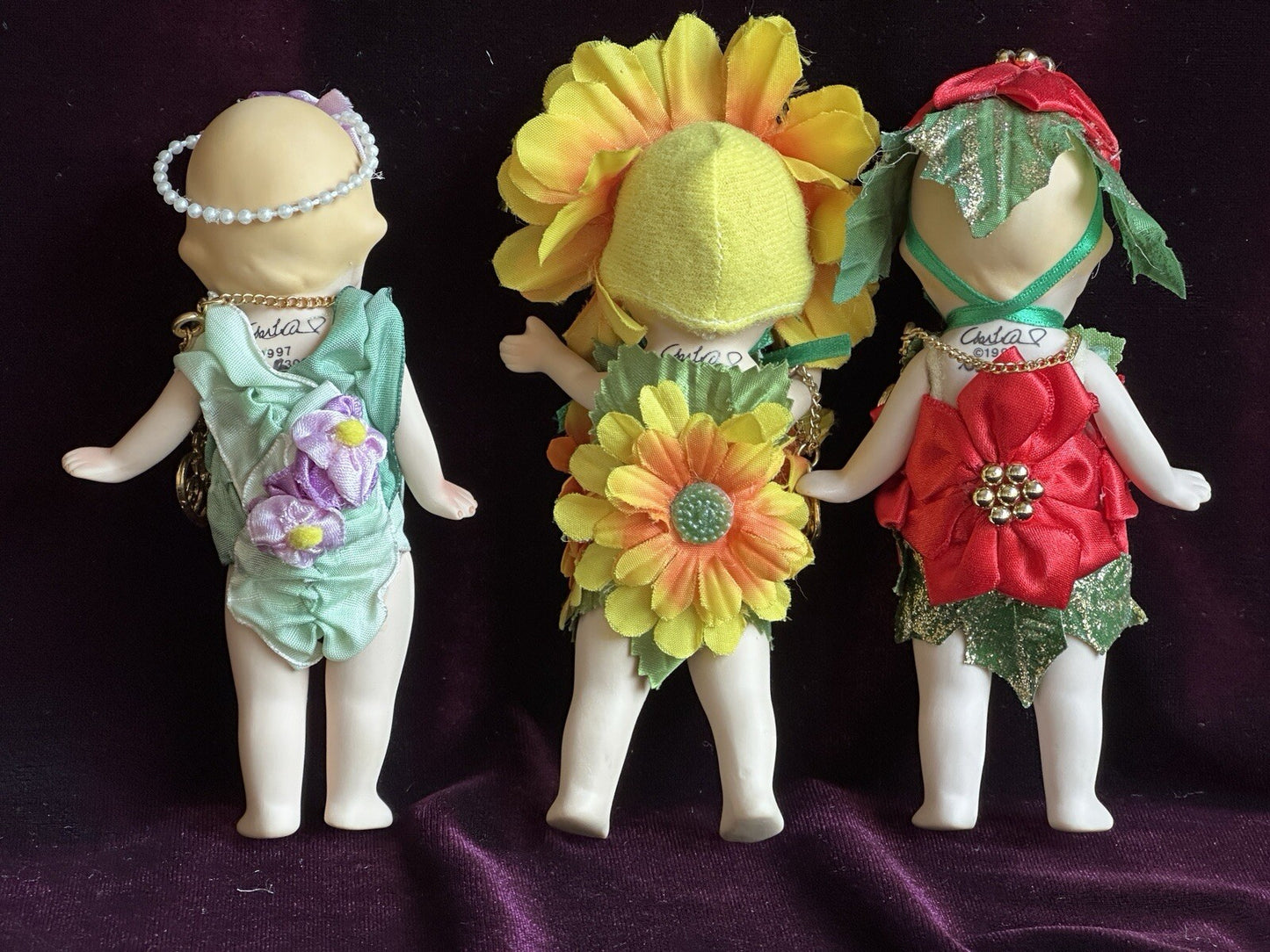 Lot of 10 Collectible Porcelain Dolls. Miniature Dolls by Marie Osmond