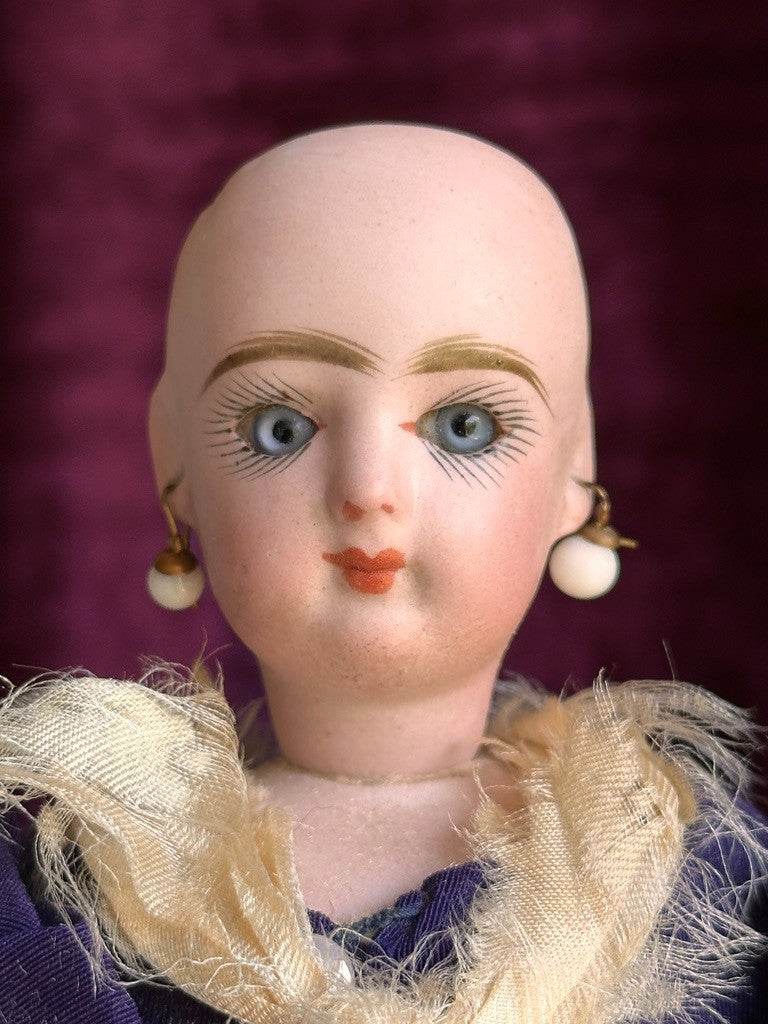 Rare Antique French Petite 11" Jumeau (?) Bisque Head Regional Fashion Doll