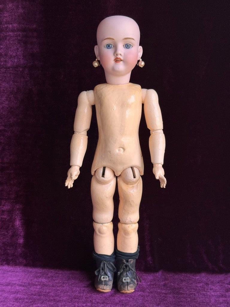Antique German Kley Hahn Walkure 17.5” Doll Bisque Head Composition Body