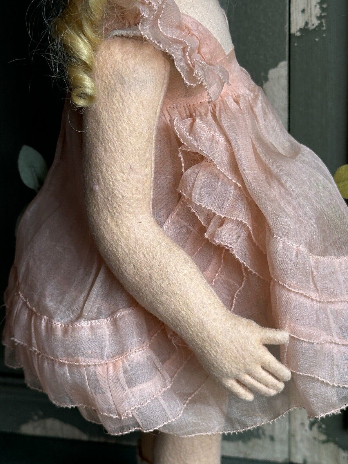 Rare All Original 16” Vintage Italian Lenci 149 Series Felt Cloth Doll with Tag