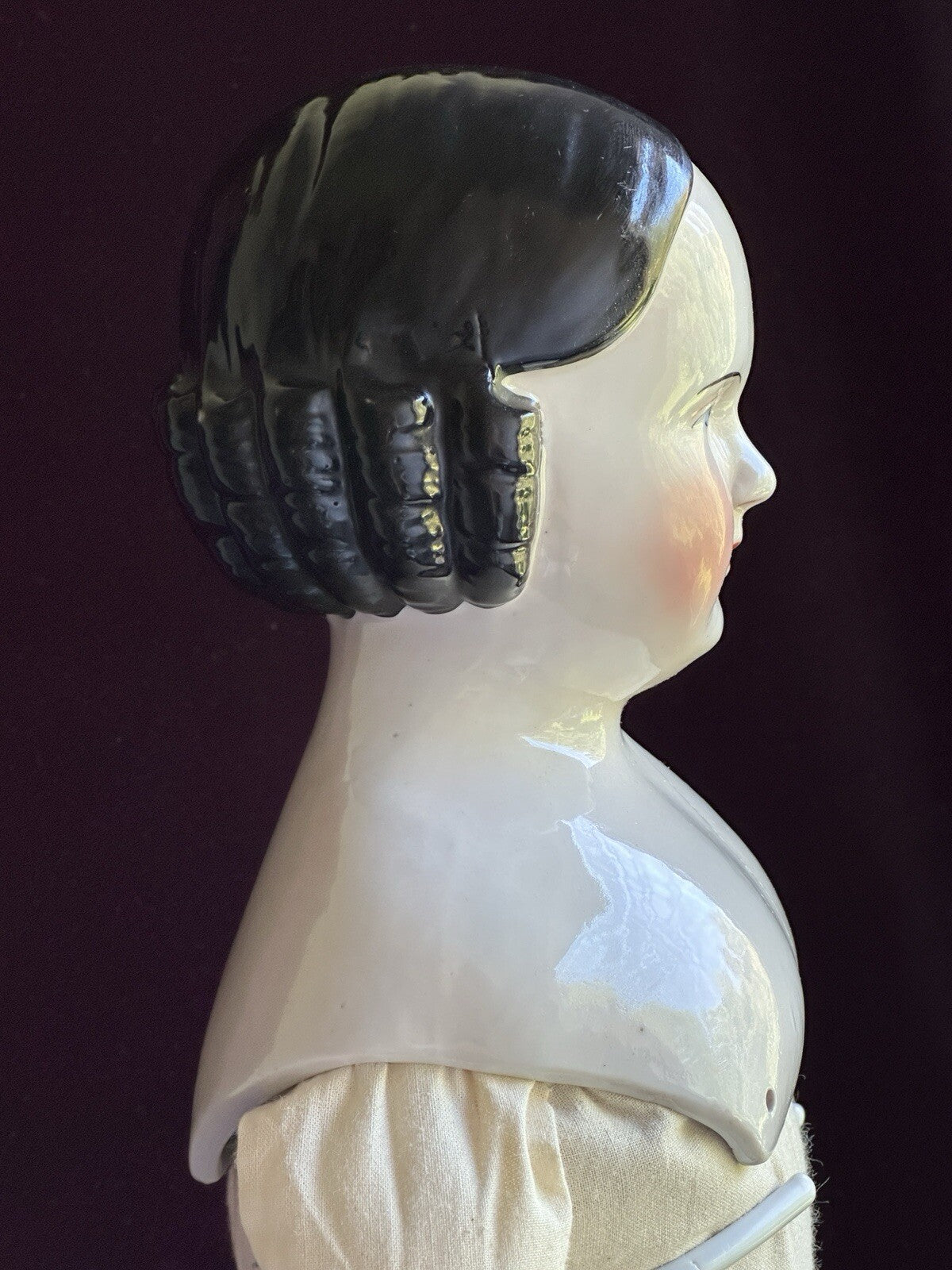 Large Antique German 25” Covered Wagon China Shoulder Head Doll