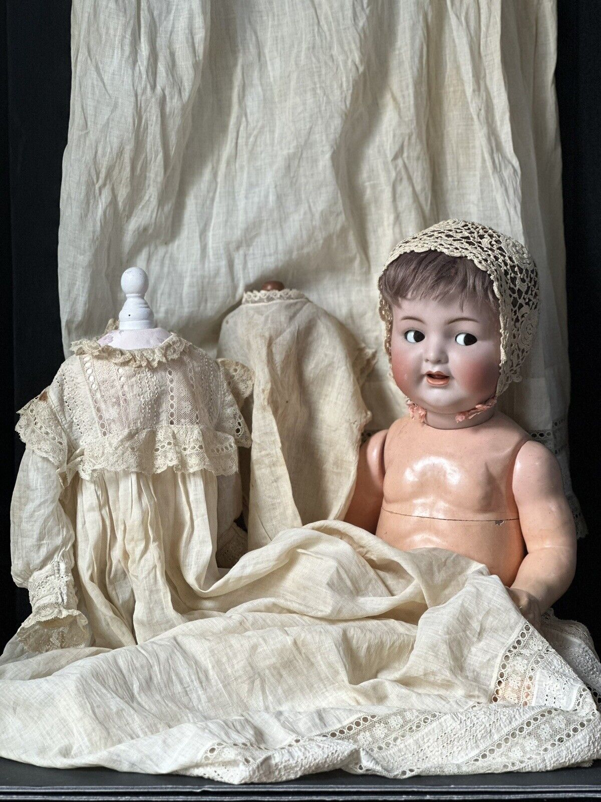 Large 24” Antique German Simon & Halbig Kammer & Reinhardt Flirty Eyes Baby Doll