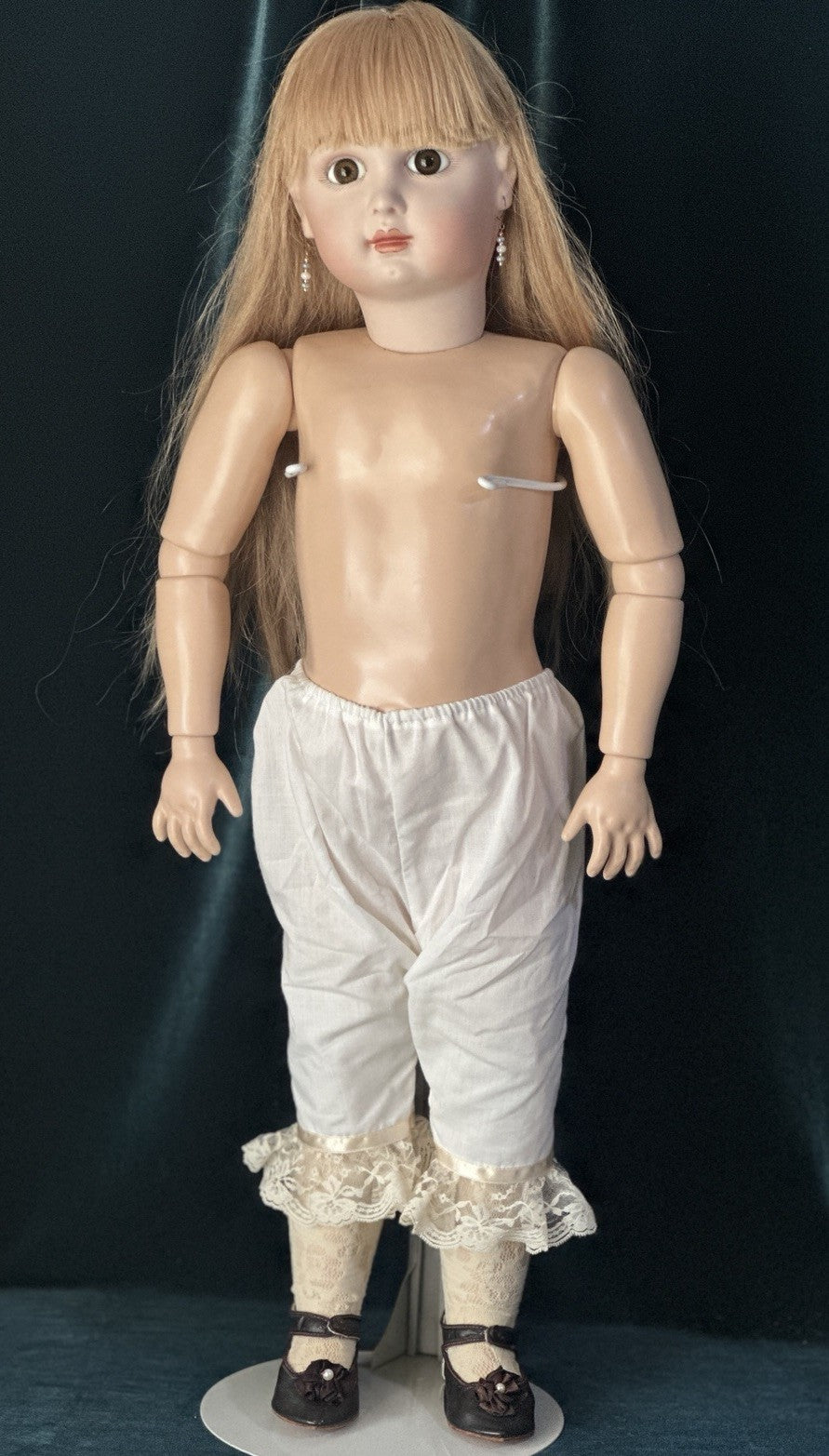 Vintage Artist Reproduction of Antique French Jumeau 30” Doll Porcelain Head