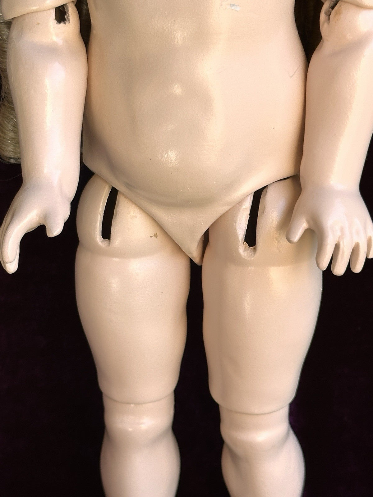 Vintage 17” Porcelain Compo Reproduction of Antique French Jumeau Triste Doll