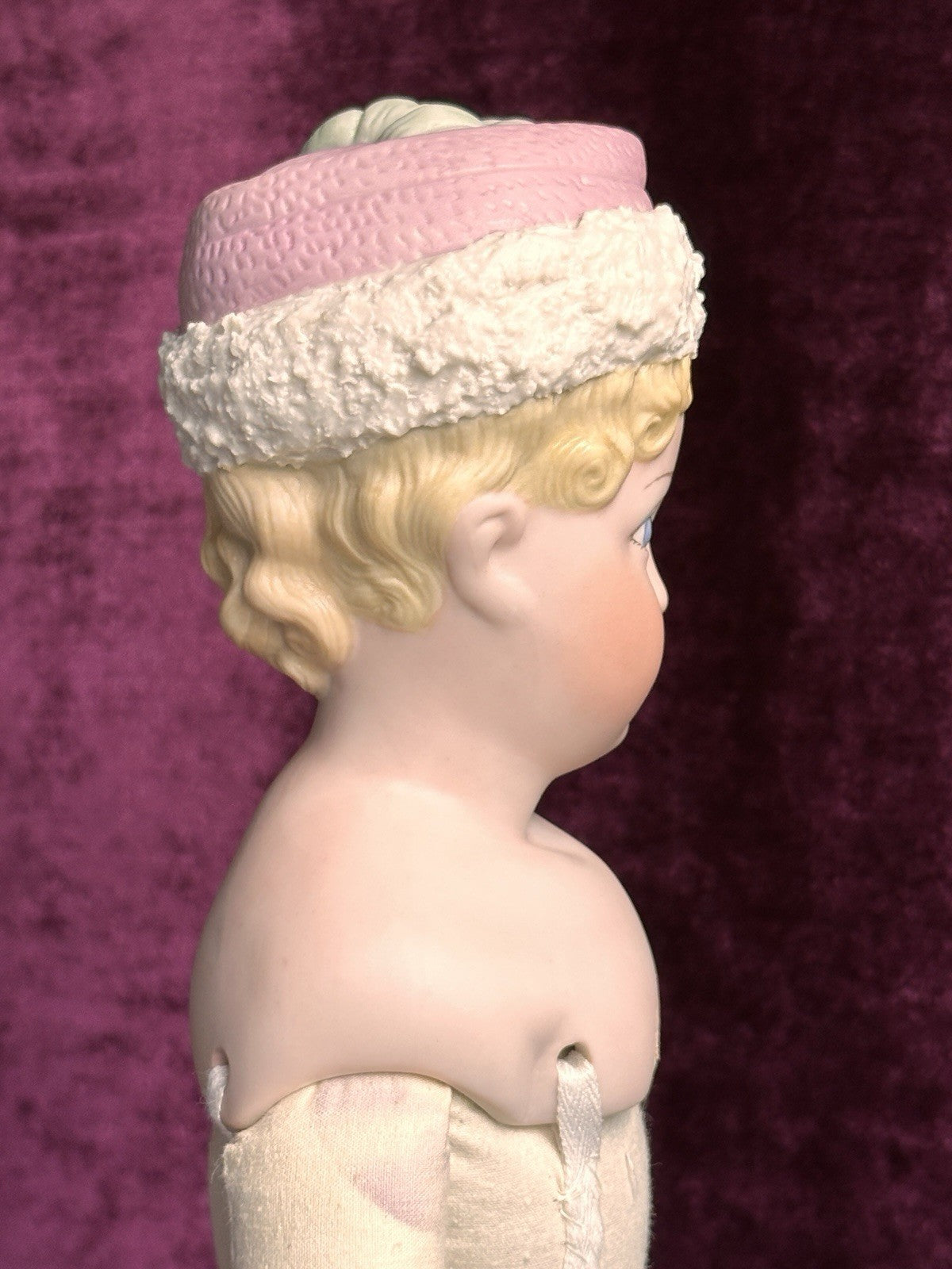 Rare Vintage 17.25” Artist Repro Porcelain Antique German Parian Style Doll