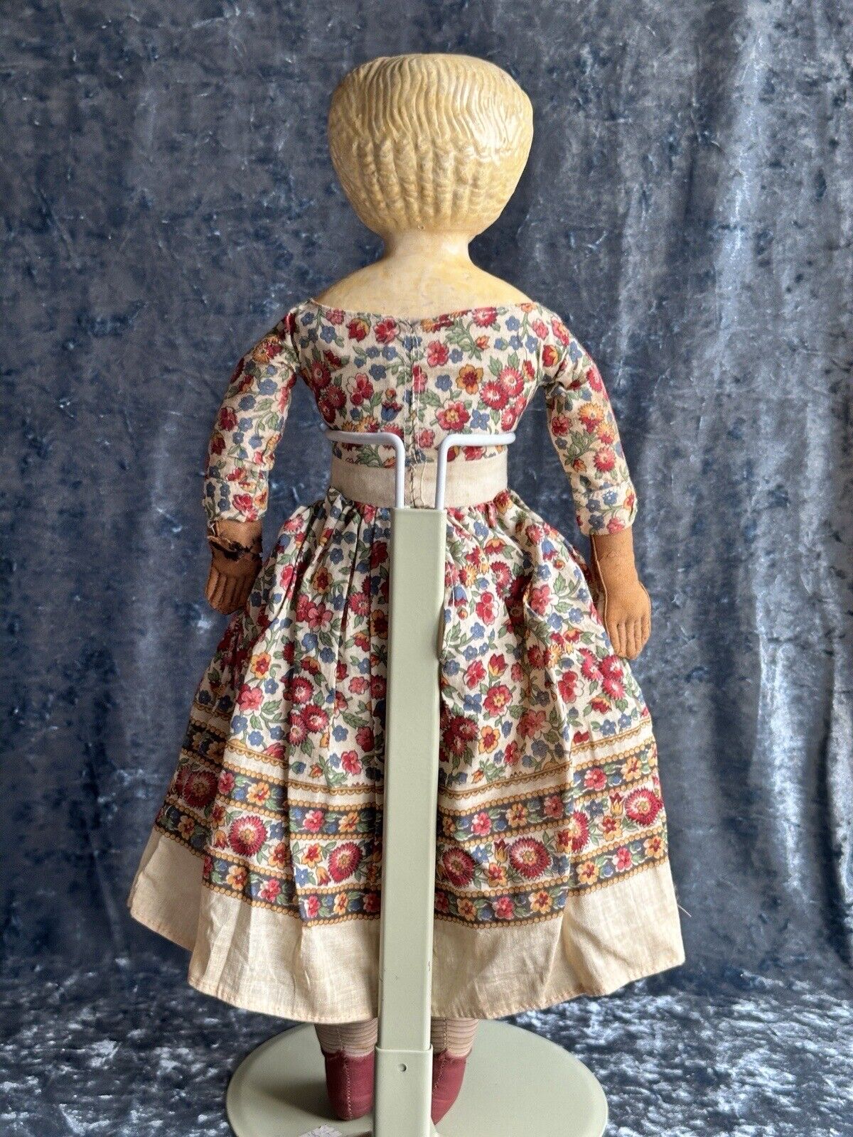 Antique German (?) Dressel (?) 20” Papier Mache Fashion Lady Doll