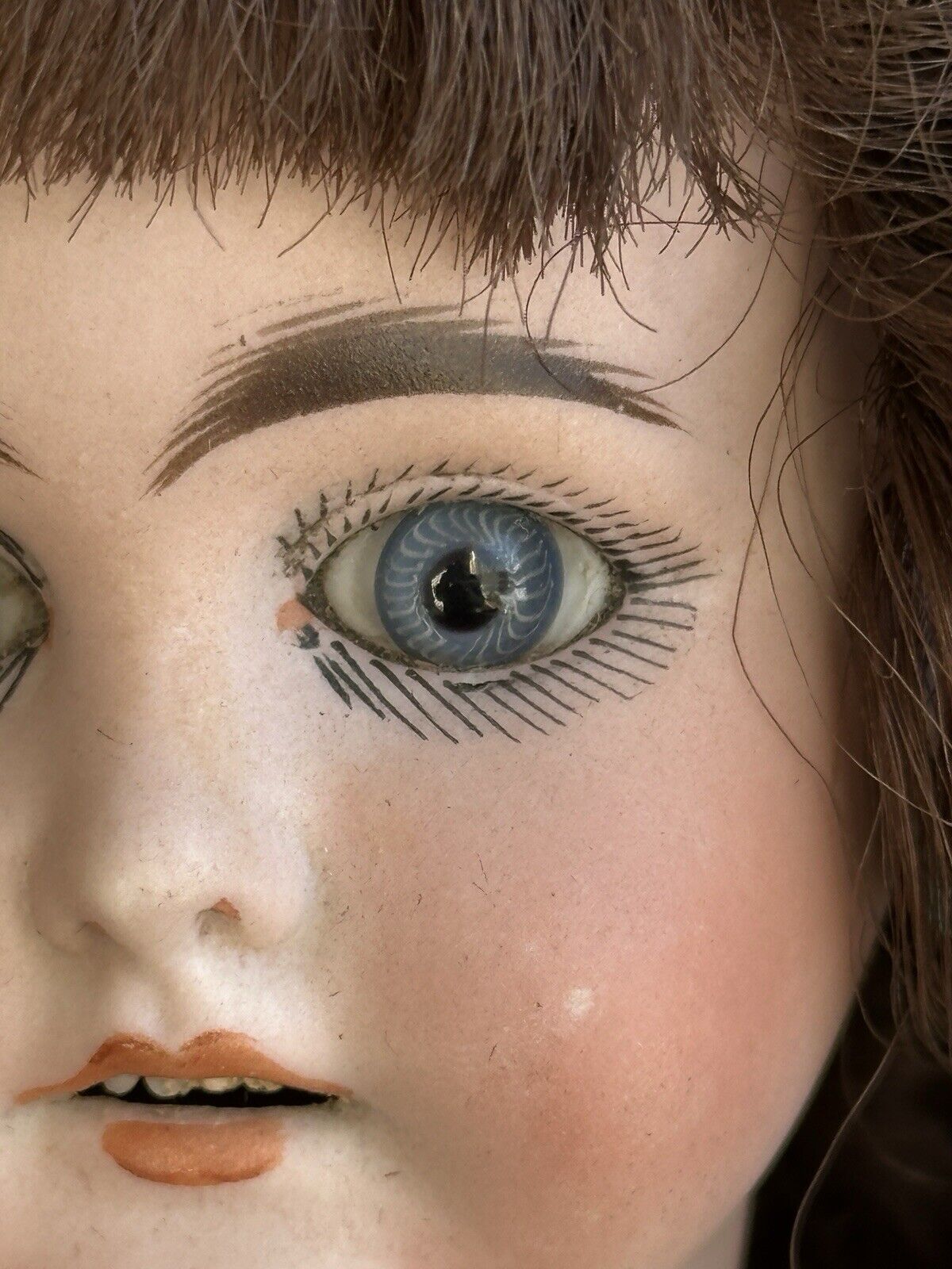 Antique German 13” Gebruder Kuhnlenz 44-24 Dep Bisque Head Doll