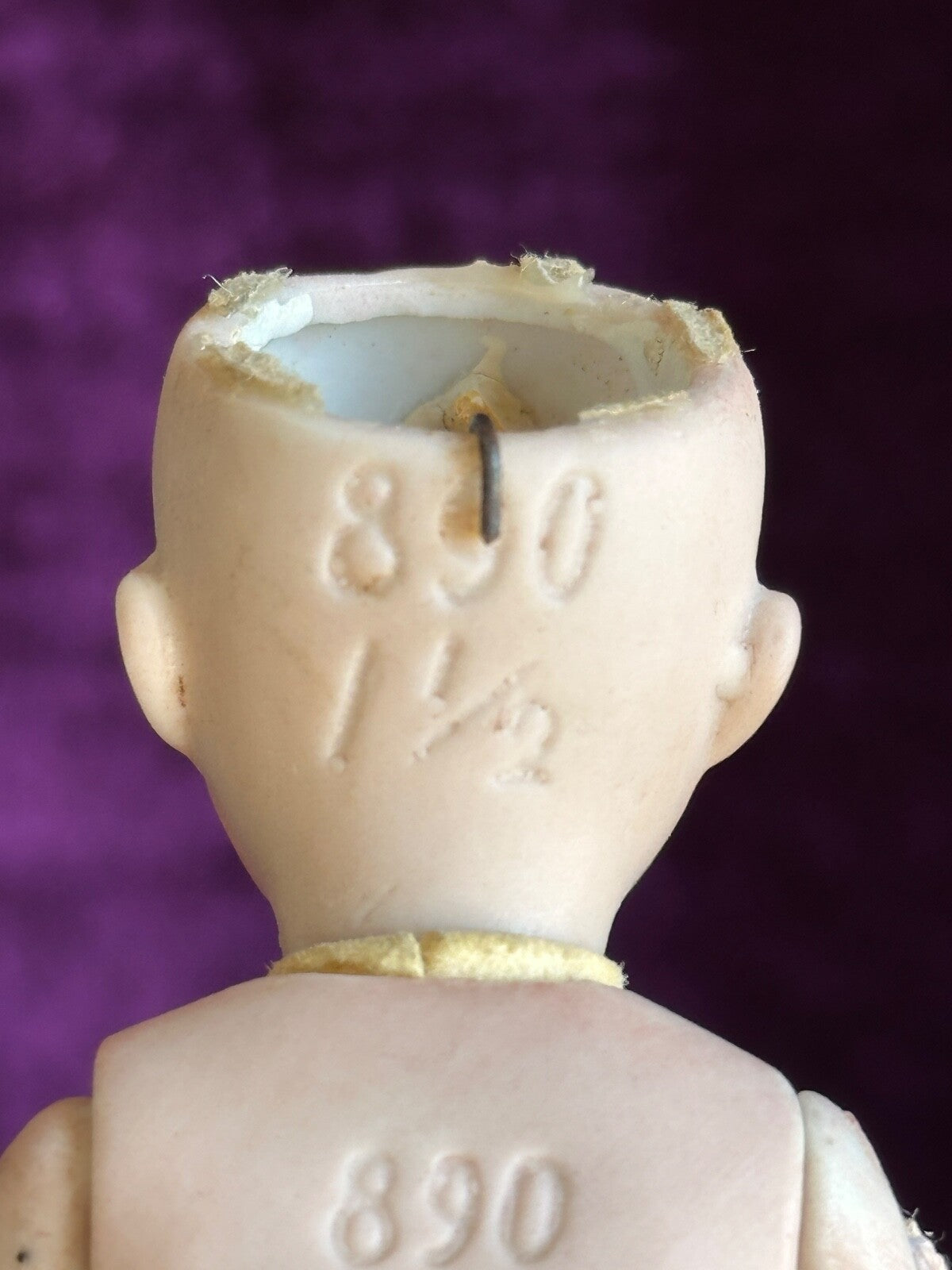 Antique German 5.375” Simon Halbig 890 All Bisque Mignonette Doll