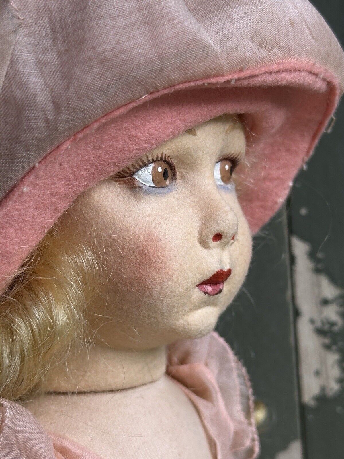 Rare All Original 16” Vintage Italian Lenci 149 Series Felt Cloth Doll with Tag