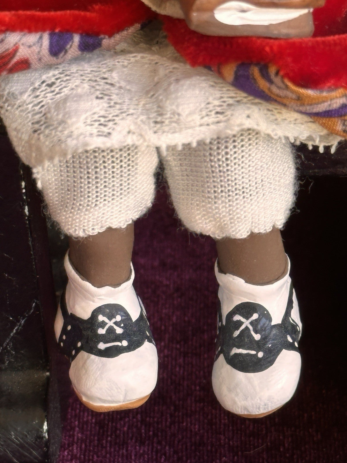 OOAK Miniature Handmade Elizabeth Cooper 5” Polymer Clay Cloth African Girl Doll