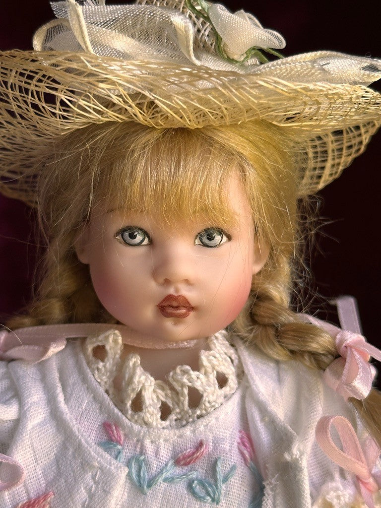 Collectible 7.5” Vinyl Pink Ribbon Riley Doll by Helen Kish LE 1000 Redressed