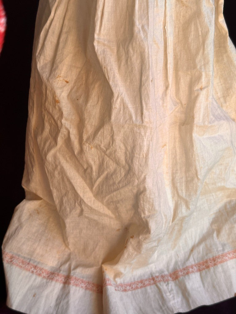 Antique 13.5” Motschmann Type Taufling Body Wax Over Papier Mache Bebe Doll