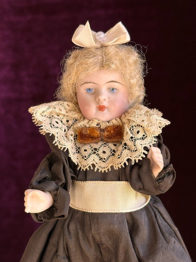 Antique German 5.25” Kestner All Bisque Mignonette Dollhouse Doll