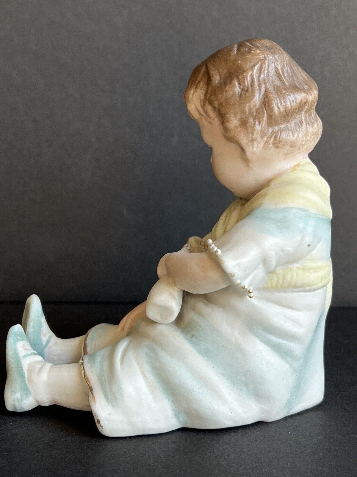 Antique German Gebruder Heubach (?) Unmarked Bisque Boy Figurine