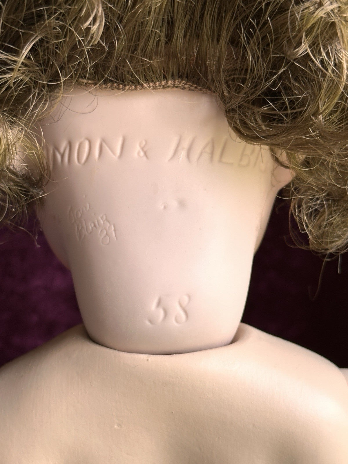 Vintage 18” Porcelain Composition Reproduction of Antique Simon Halbig Boy Doll